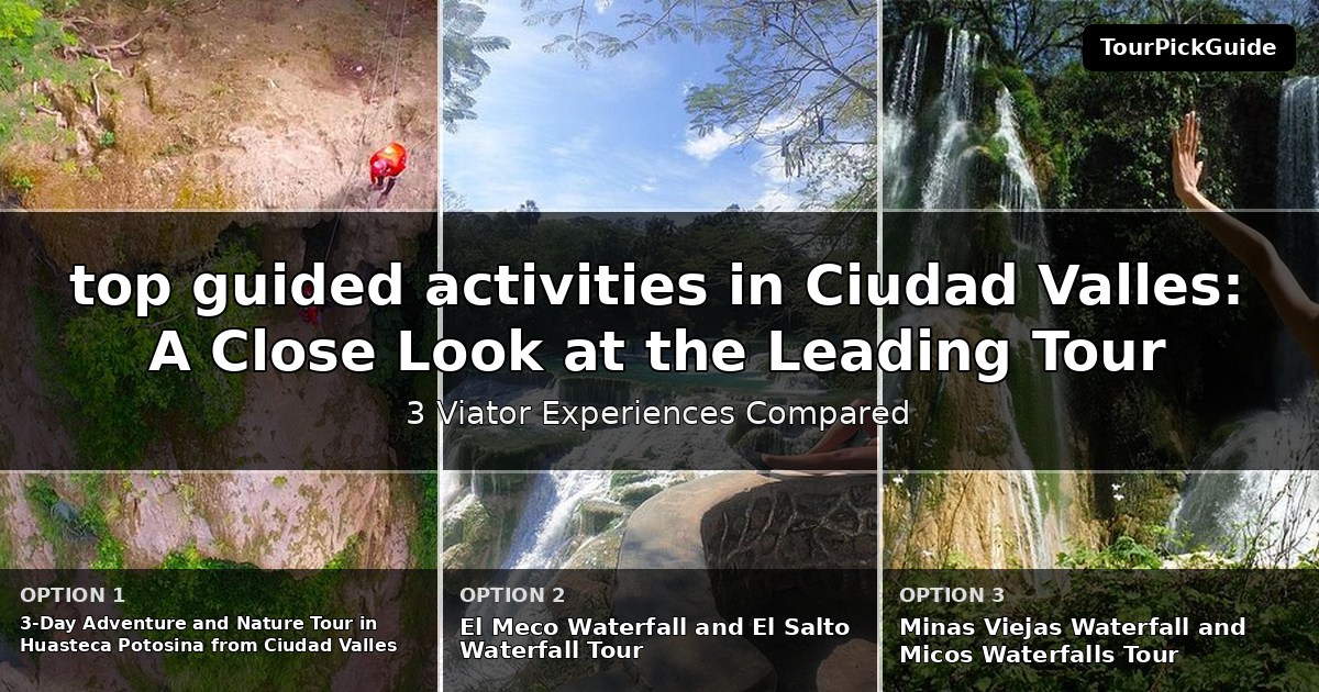 top guided activities in Ciudad Valles – three Viator experiences compared