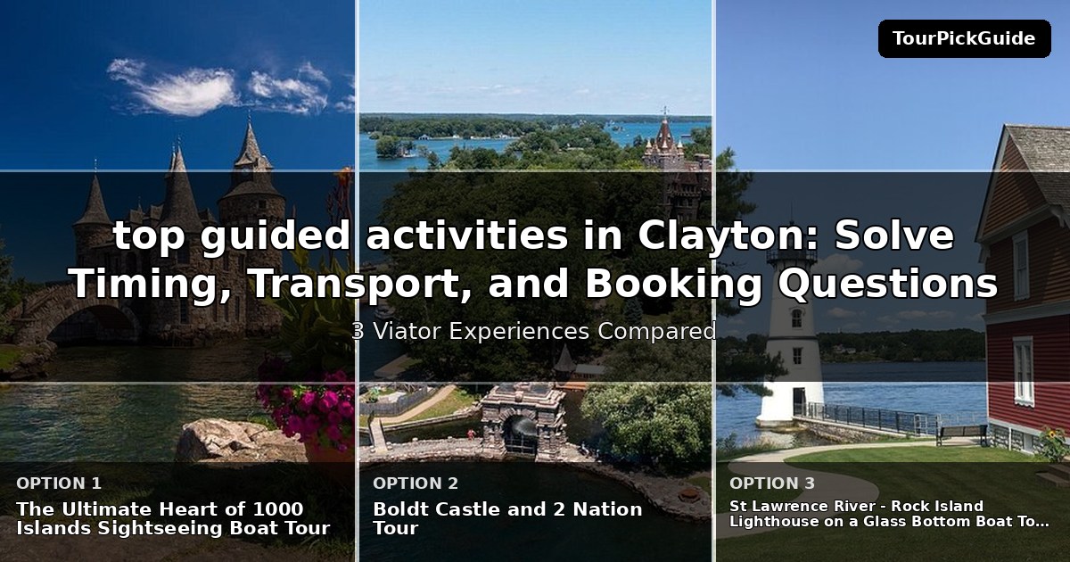 top guided activities in Clayton – three Viator experiences compared