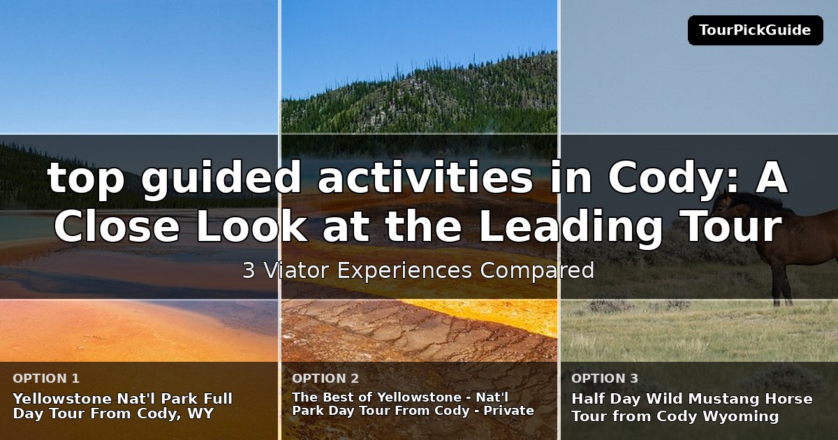top guided activities in Cody – three Viator experiences compared