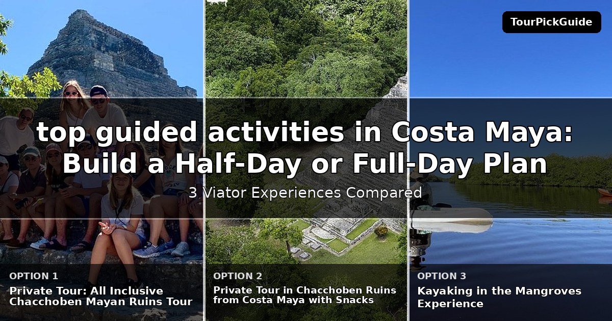 top guided activities in Costa Maya – three Viator experiences compared
