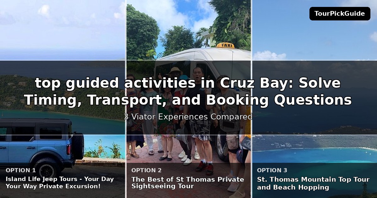 top guided activities in Cruz Bay – three Viator experiences compared