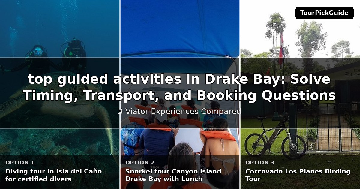 top guided activities in Drake Bay – three Viator experiences compared