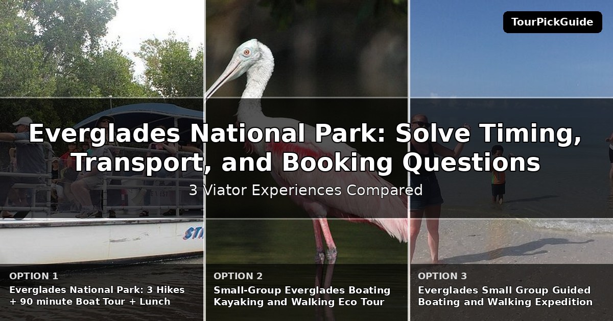 top guided activities in Everglades National Park – three Viator experiences compared