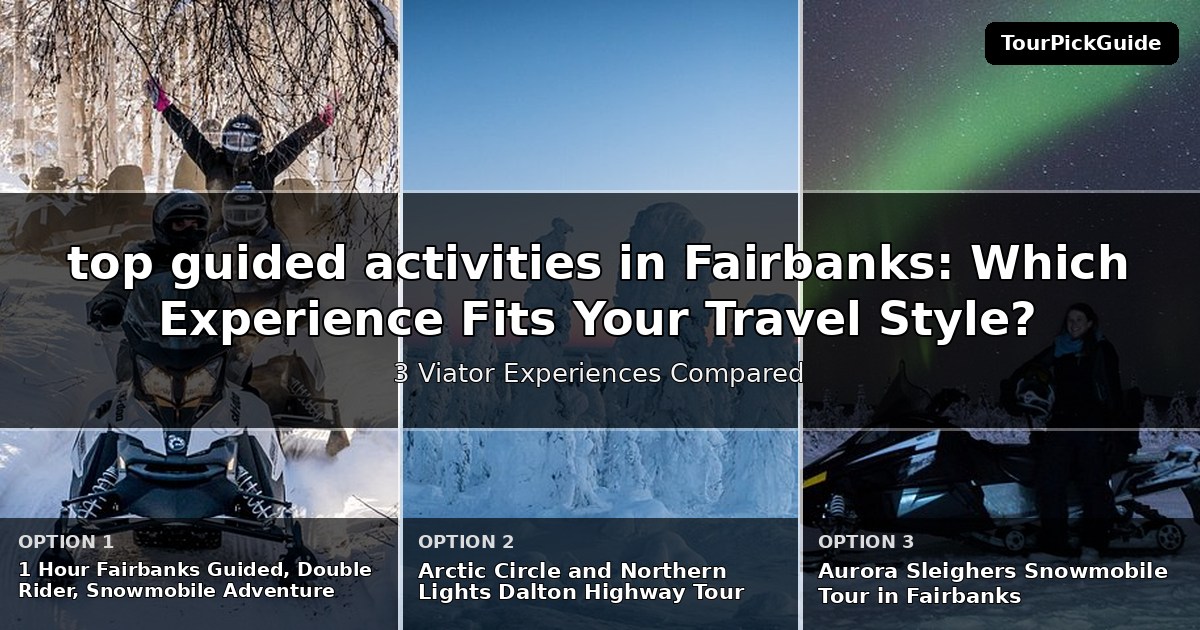 top guided activities in Fairbanks – three Viator experiences compared