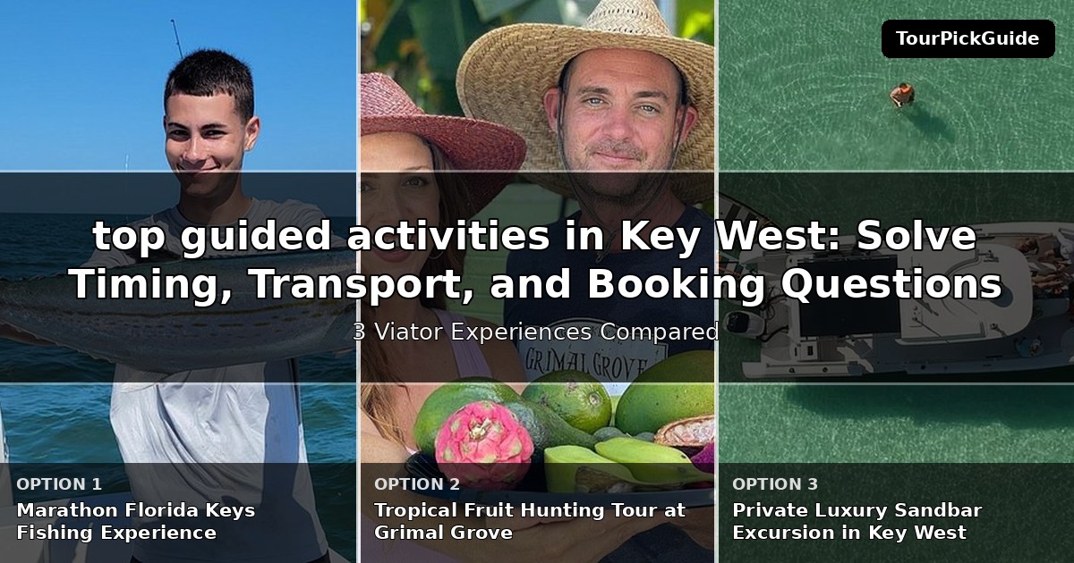 top guided activities in Key West – three Viator experiences compared