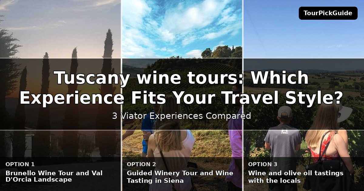 Tuscany wine tours – three Viator experiences compared