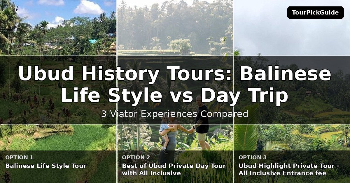 Ubud history tours – three Viator experiences compared