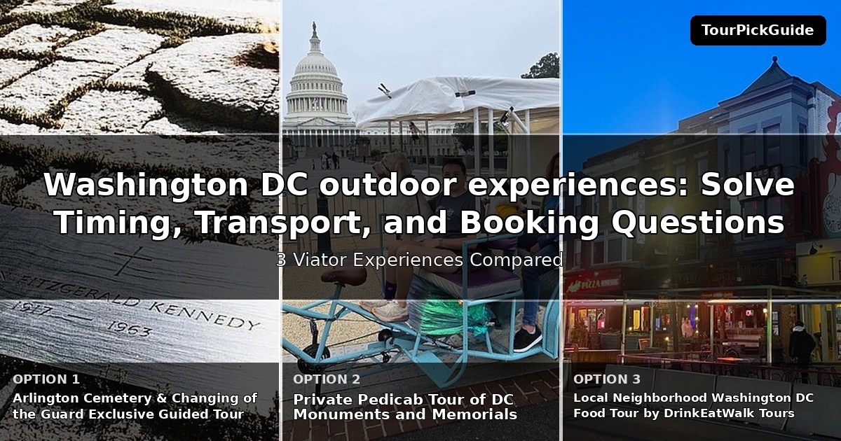 Washington DC outdoor experiences – three Viator experiences compared