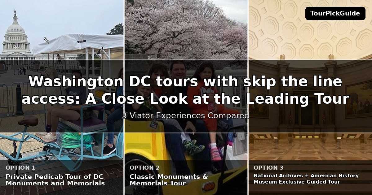 Washington DC tours with skip the line access – three Viator experiences compared