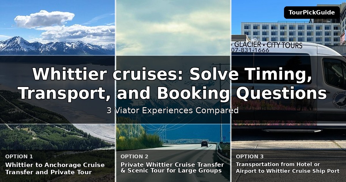 Whittier cruises – three Viator experiences compared