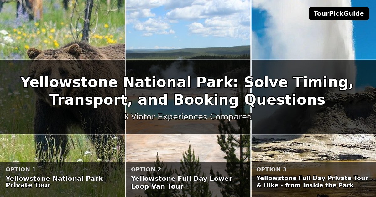 Yellowstone National Park hidden gems tours – three Viator experiences compared