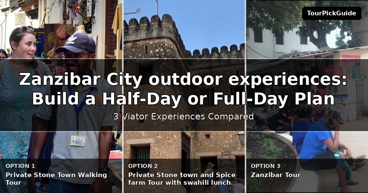 Zanzibar City outdoor experiences – three Viator experiences compared