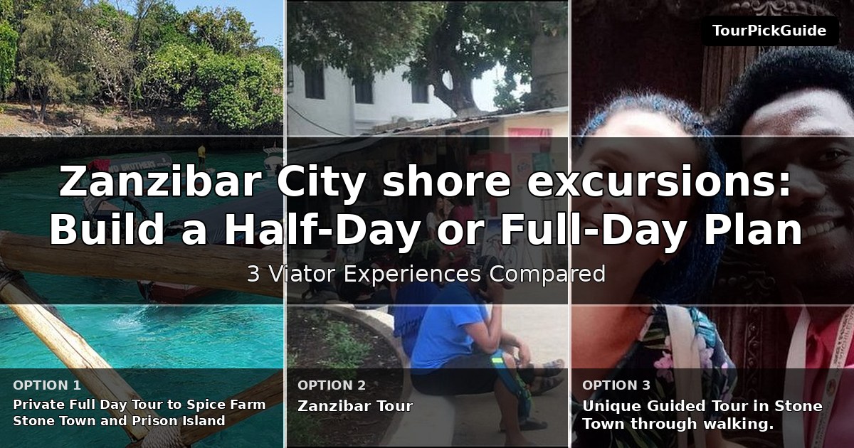 Zanzibar City shore excursions – three Viator experiences compared