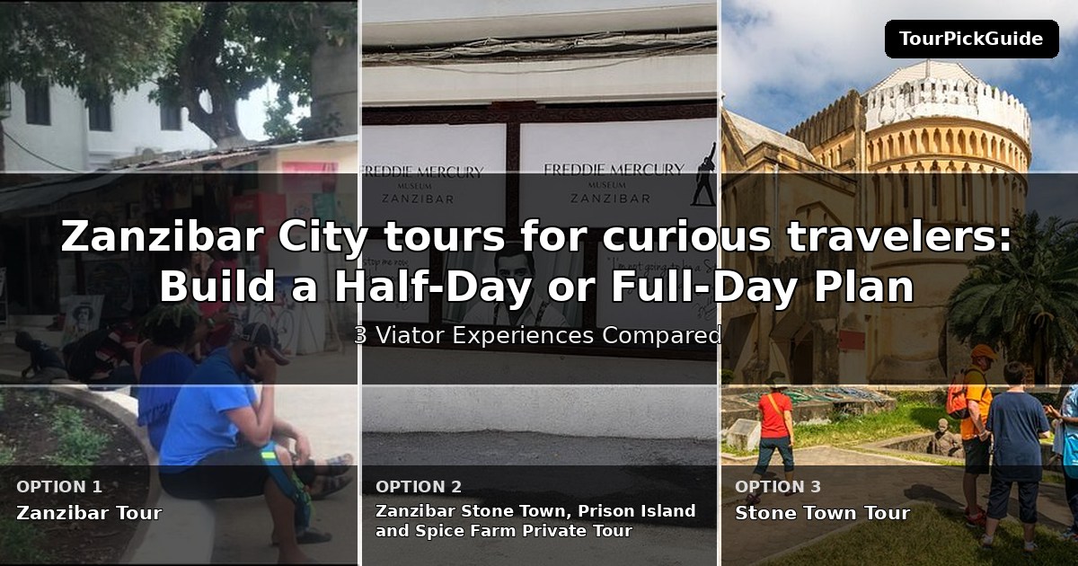 Zanzibar City tours for curious travelers – three Viator experiences compared
