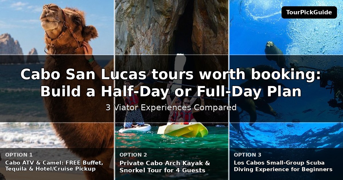 Cabo San Lucas tours worth booking – three Viator experiences compared